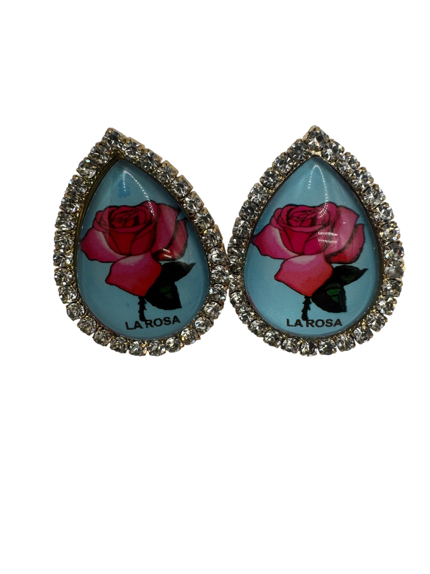 Lotería Earrings (La Rosa)